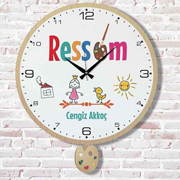 PERA LAZER KESİM Sarkaçlı Saat