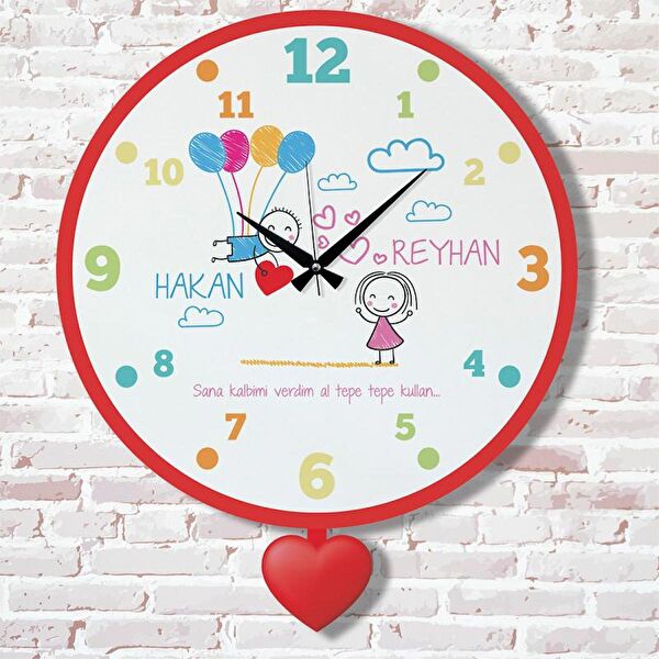 PERA LAZER KESİM Sarkaçlı Saat