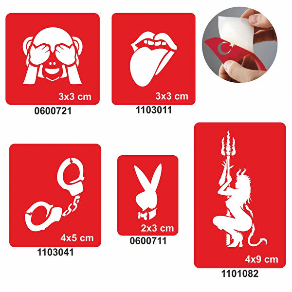 Alsepeteavm Geçici Dövme, Şablonları