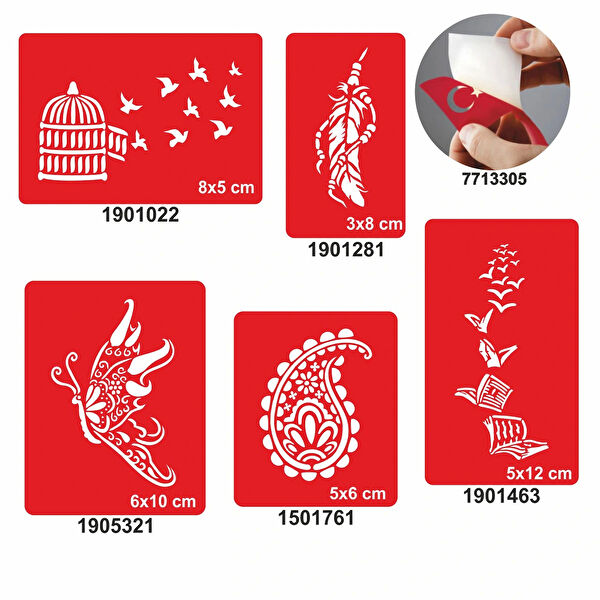 Alsepeteavm Geçici Dövme, Şablonları