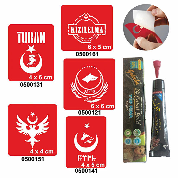 Alsepeteavm Geçici Dövme, Şablonları