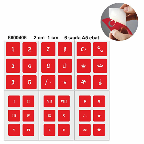 Alsepeteavm Geçici Dövme, Şablonları