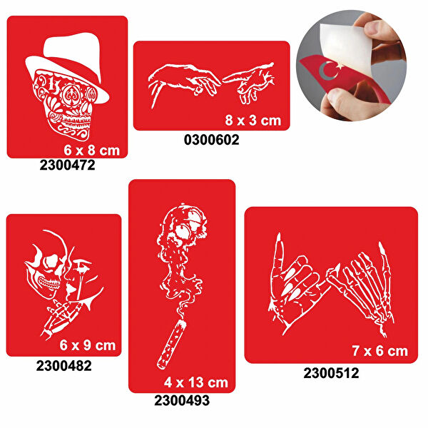 Alsepeteavm Geçici Dövme, Şablonları