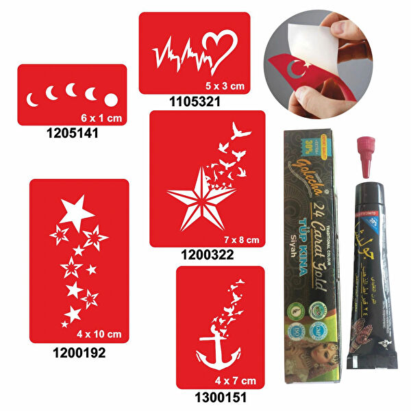 Alsepeteavm Geçici Dövme, Şablonları