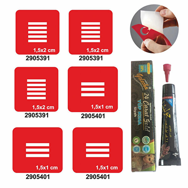 Alsepeteavm Geçici Dövme, Şablonları