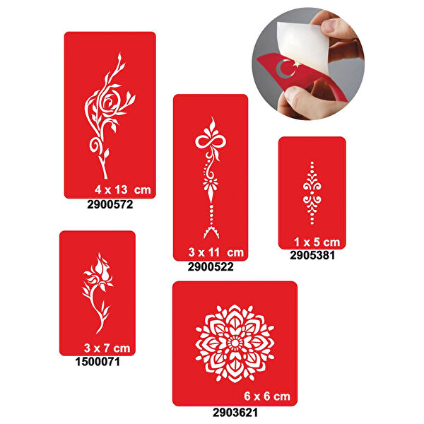 Alsepeteavm Geçici Dövme, Şablonları