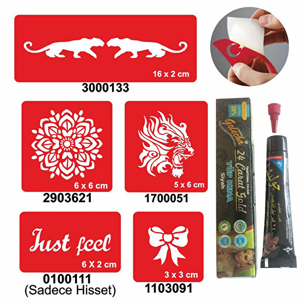 Alsepeteavm Geçici Dövme, Şablonları