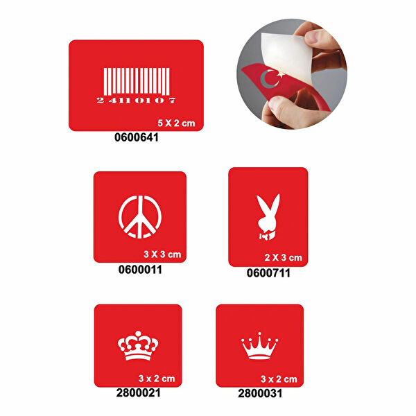 Alsepeteavm Geçici Dövme, Şablonları