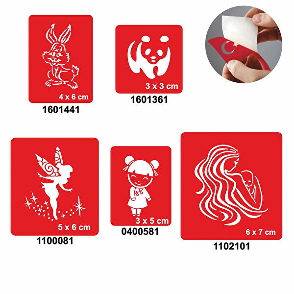 Alsepeteavm Geçici Dövme, Şablonları