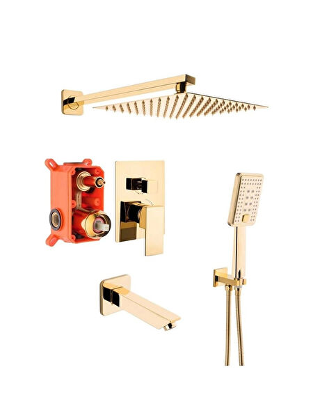 Kare Duş Başlığı, Spirali, Seti