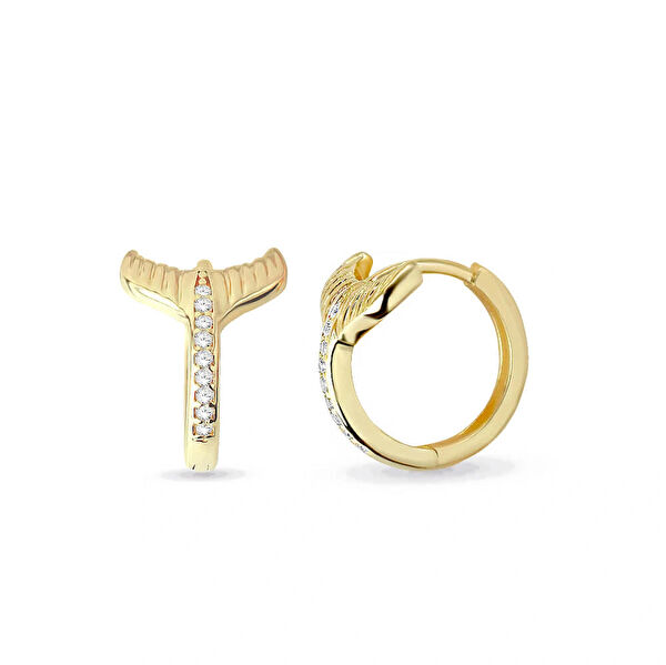 Lilarote Altın Küpe