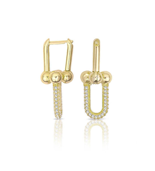 Lilarote Altın Küpe