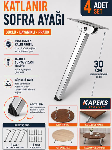 kapeks hırdavat-çelik kapı Masa Ayakları