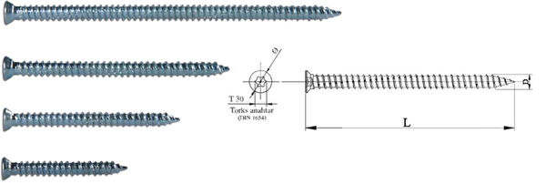 CEYLAN ADAM Vida, Çivi, Somun, Dübel