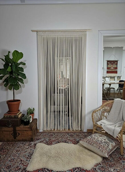 Sonsuz İlmek Makrome İp Perde