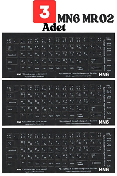 MN6 Klavye Sticker, Etiket