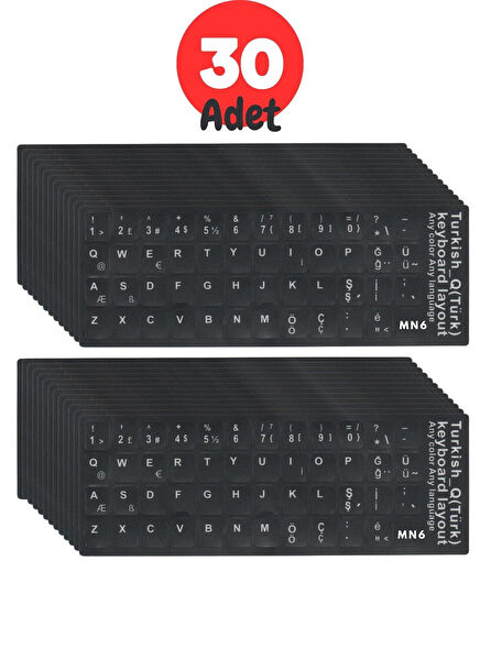 MN6 Klavye Sticker, Etiket