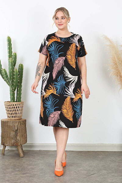 Madwilo Büyük Beden Günlük Elbise