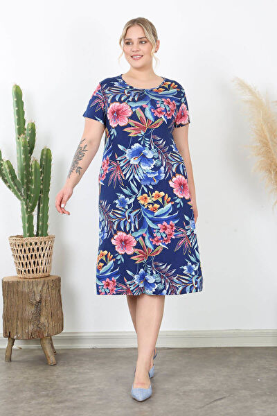 Madwilo Büyük Beden Günlük Elbise