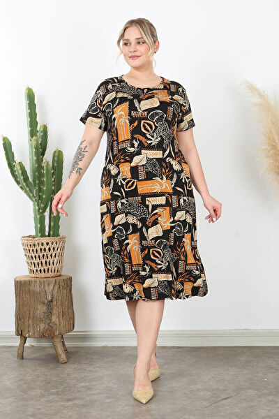 Madwilo Büyük Beden Günlük Elbise