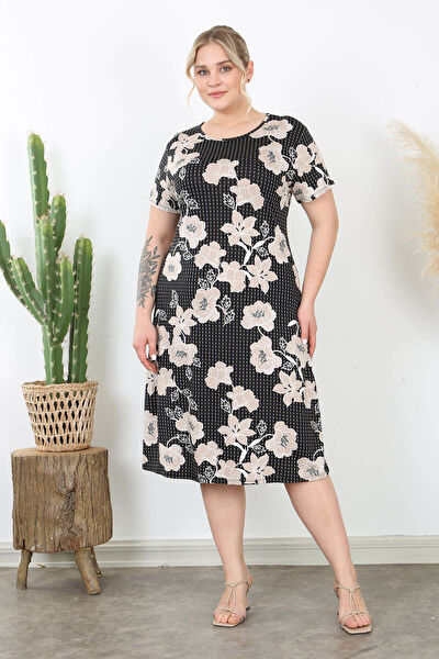 Madwilo Büyük Beden Günlük Elbise