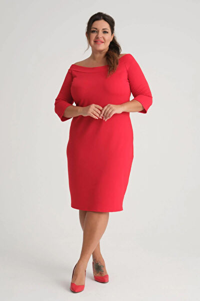 Madwilo Büyük Beden Günlük Elbise