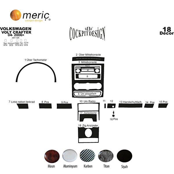 meriç cockpit design Torpido Kaplama Setleri