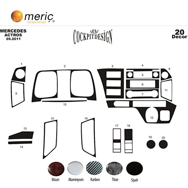 meriç cockpit design Torpido Kaplama Setleri