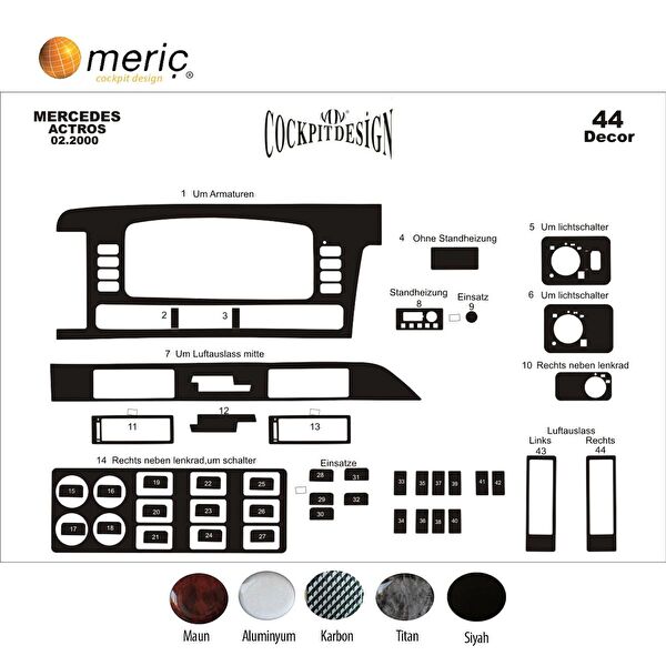 meriç cockpit design Torpido Kaplama Setleri