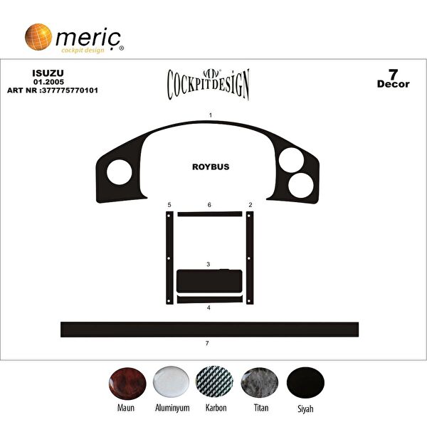 meriç cockpit design Torpido Kaplama Setleri
