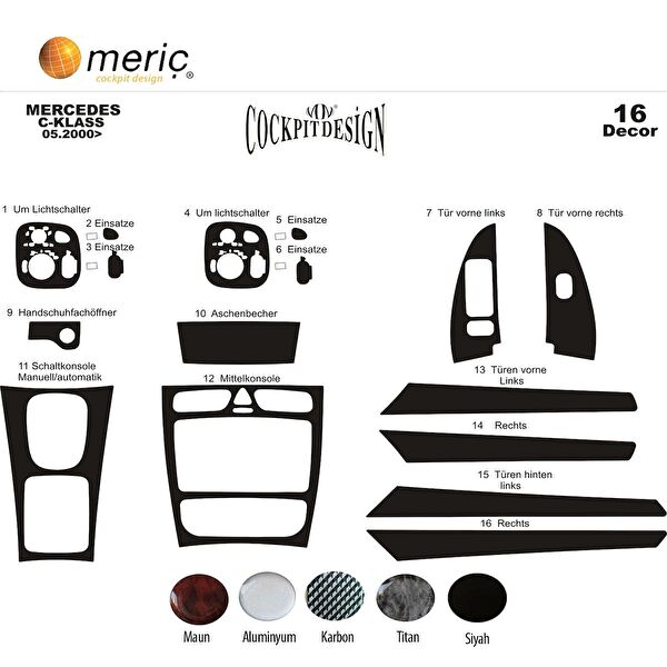 meriç cockpit design Torpido Kaplama Setleri