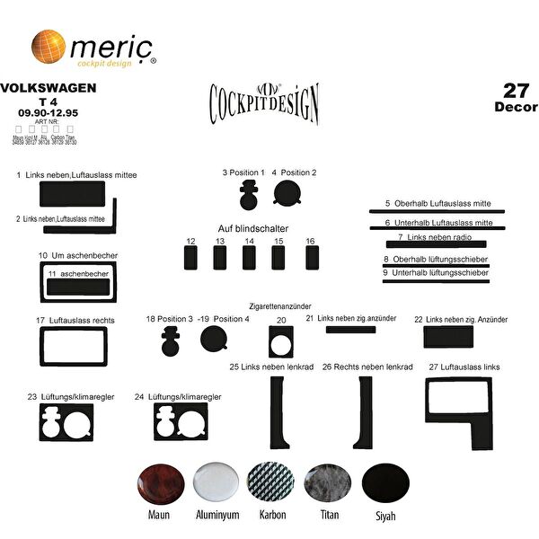 meriç cockpit design Torpido Kaplama Setleri