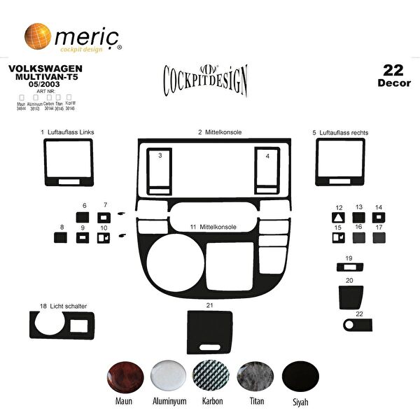 meriç cockpit design Torpido Kaplama Setleri
