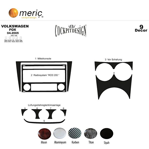 meriç cockpit design Torpido Kaplama Setleri