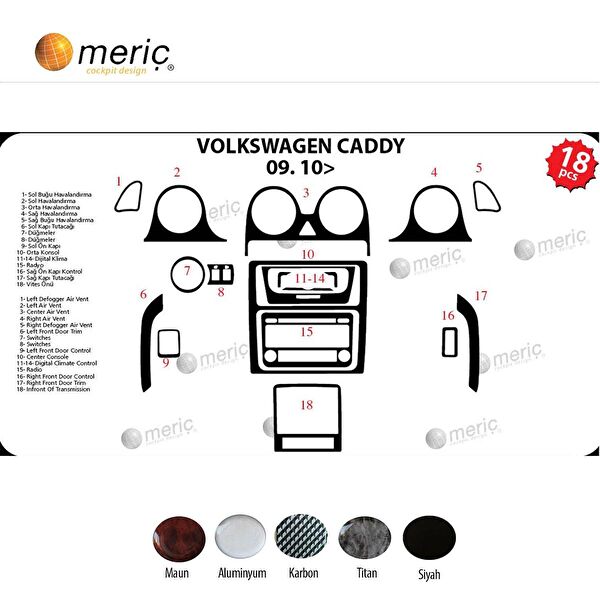 meriç cockpit design Torpido Kaplama Setleri