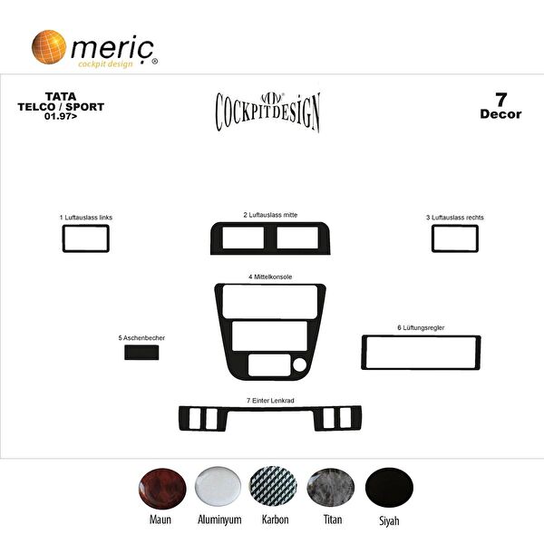 meriç cockpit design Torpido Kaplama Setleri