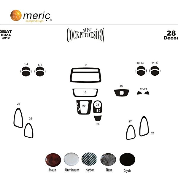 meriç cockpit design Torpido Kaplama Setleri