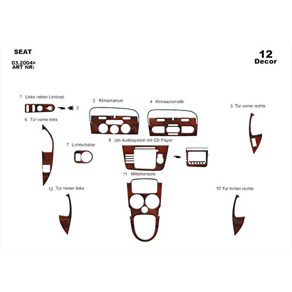 meriç cockpit design Torpido Kaplama Setleri