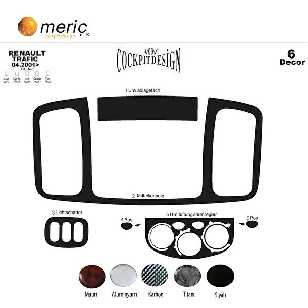 meriç cockpit design Torpido Kaplama Setleri