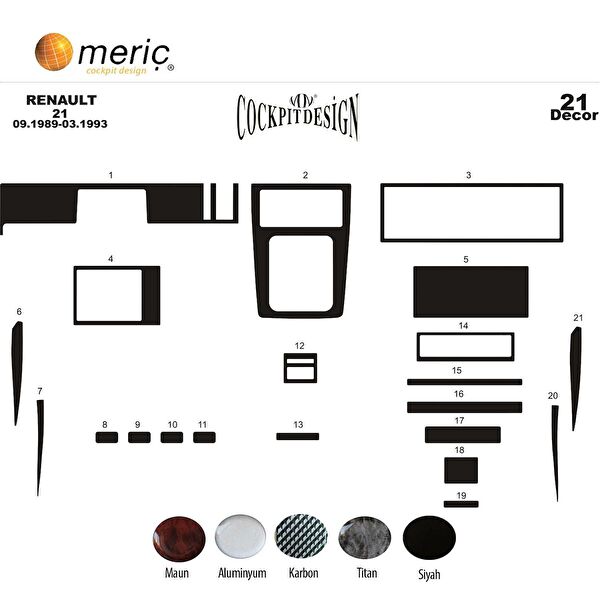 meriç cockpit design Torpido Kaplama Setleri