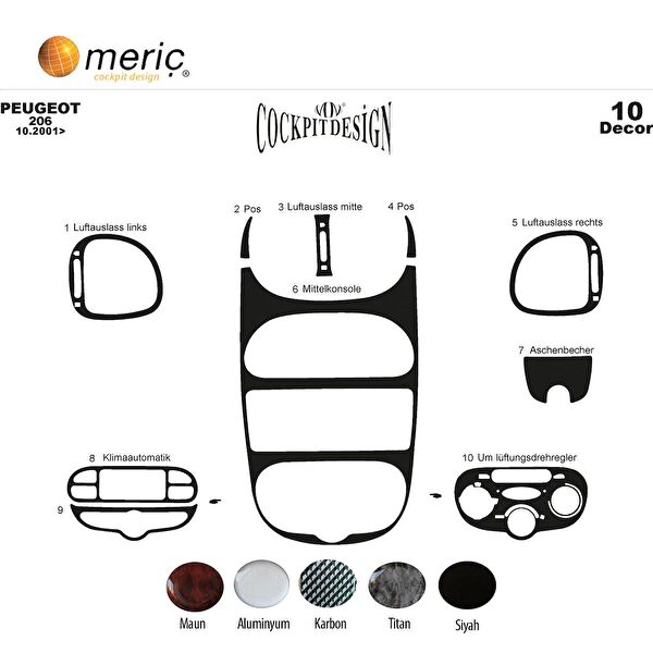 meriç cockpit design Torpido Kaplama Setleri