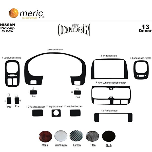 meriç cockpit design Torpido Kaplama Setleri