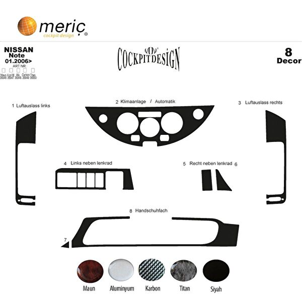 meriç cockpit design Torpido Kaplama Setleri
