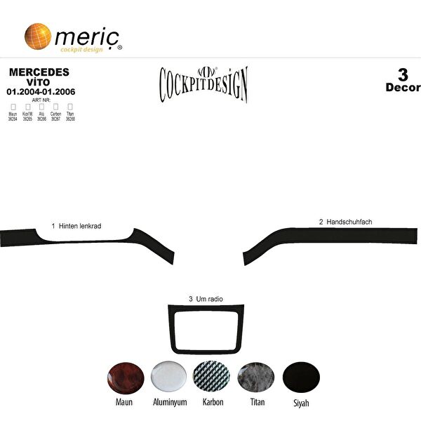meriç cockpit design Torpido Kaplama Setleri