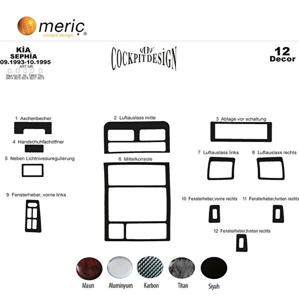 meriç cockpit design Torpido Kaplama Setleri
