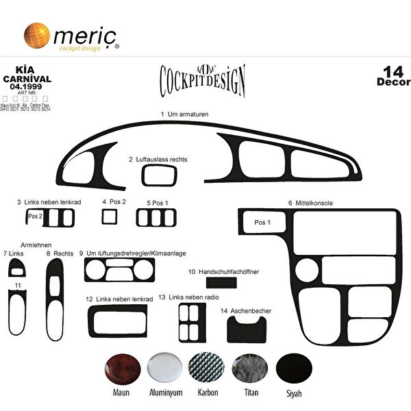 meriç cockpit design Torpido Kaplama Setleri