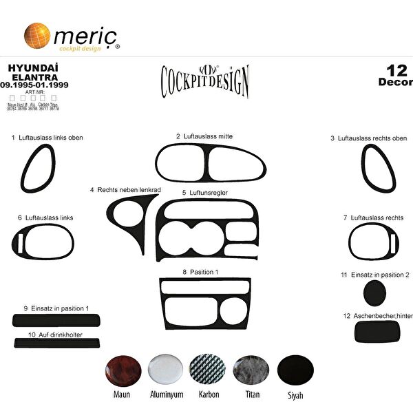 meriç cockpit design Torpido Kaplama Setleri