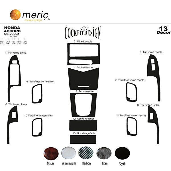 meriç cockpit design Torpido Kaplama Setleri