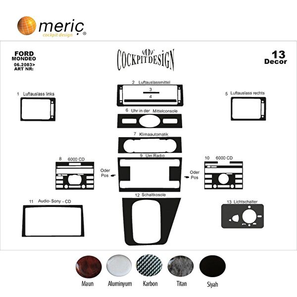 meriç cockpit design Torpido Kaplama Setleri