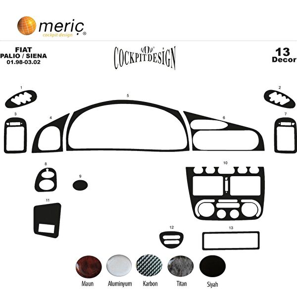 meriç cockpit design Torpido Kaplama Setleri